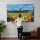 Wrigley Field Chicago Cubs Panoramic Canvas Print –