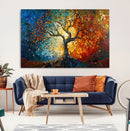 Yggdrasil Tree of Life Mosaic Stained Glass Wall Art Canvas,