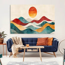 Southwest Mountain Wall Art Canvas Print – Boho Triptych