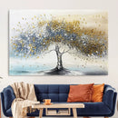 Golden and Silver Tree Wall Art – Framed Elegant Leaves by MyGreatCanvas | Canvas Wall Art Prints | Photo Prints & Wall Decor