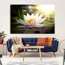 Lotus Flower Wall Art Canvas Print, Water Lily Large Wall