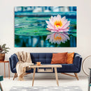 Lotus Flower Wall Art Canvas Print, Water Lily Large Wall