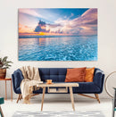 Ocean Sunset Canvas Wall Art Print – Tranquil Seascape