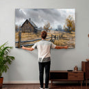 Rustic Autumn Farmhouse Wall Art Canvas Print – Serene