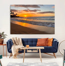 Sunset Wall Art Print - Stunning Beach Sunset Canvas Artwork