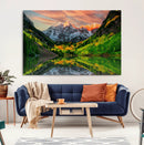 Maroon Bells Lake Wall Art Canvas Print – Framed Majestic