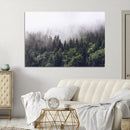 Misty Forest Wall Art Canvas Print – Foggy Pines Pine Valley
