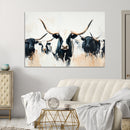 Texas Longhorn Wall Art Canvas Print – Majestic Horned Bull