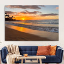 Tropical Beach Wall Art – Framed Sunset Ocean Canvas by MyGreatCanvas | Canvas Wall Art Prints | Photo Prints & Wall Decor