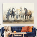 Wild Horses Wall Art Canvas Print, Framed Running Horses Art