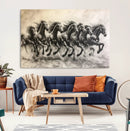 Running Horses Wall Art Canvas Print – Framed Monochrome by MyGreatCanvas | Canvas Wall Art Prints | Photo Prints & Wall Decor
