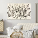 Running Horses Wall Art Canvas Print – Framed Galloping Herd