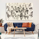 Abstract Horse Wall Art Canvas Print – Framed Horse Sketch by MyGreatCanvas | Canvas Wall Art Prints | Photo Prints & Wall Decor