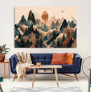 Wood Mountain Landscape Wall Art Canvas Print – Framed