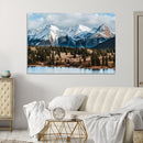 Grand Teton Park Wall Art Canvas Print – Framed Alpine Lake