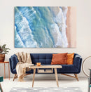 Aerial Ocean View Wall Art Canvas Print – Framed Soft Blue by MyGreatCanvas | Canvas Wall Art Prints | Photo Prints & Wall Decor