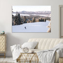 Snowy Mountain Wall Art Canvas Print – Framed Ski Slope