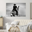 Western Wall Art Canvas Print – Framed Cowboy and Horse