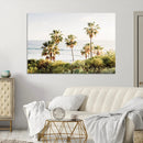 California Coast Palm Trees Wall Art Canvas Print – Framed