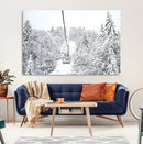 Snowy Ski Lift Wall Art – Framed Winter Mountain Canvas by MyGreatCanvas | Canvas Wall Art Prints | Photo Prints & Wall Decor