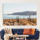 Desert Lake Wall Art – Framed Cactus Mountain Canvas by MyGreatCanvas | Canvas Wall Art Prints | Photo Prints & Wall Decor