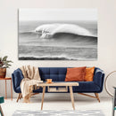 Monochrome Seascape Wall Art Canvas Print – Framed Surf Wave by MyGreatCanvas | Canvas Wall Art Prints | Photo Prints & Wall Decor