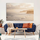 Misty Coastal Wall Art Canvas Print – Framed Golden Sunset by MyGreatCanvas | Canvas Wall Art Prints | Photo Prints & Wall Decor