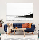 Surfer Cliffs Wall Art Canvas Print – Framed Black White by MyGreatCanvas | Canvas Wall Art Prints | Photo Prints & Wall Decor
