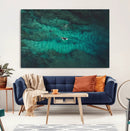 Ocean Surf Wall Art Canvas Print – Framed Vibrant Blue by MyGreatCanvas | Canvas Wall Art Prints | Photo Prints & Wall Decor