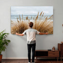 Beach Grass Wall Art Canvas Print – Framed Coastal Dunes Art by MyGreatCanvas | Canvas Wall Art Prints | Photo Prints & Wall Decor