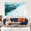 Minimal Beach Wall Art Canvas Print – Framed Ocean Swimming by MyGreatCanvas | Canvas Wall Art Prints | Photo Prints & Wall Decor