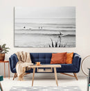 Surfer Silhouette Wall Art Canvas Print, Framed Calm Ocean by MyGreatCanvas | Canvas Wall Art Prints | Photo Prints & Wall Decor
