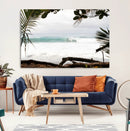 Tropical Surf Wall Art Canvas Print – Framed Palm Tree View by MyGreatCanvas | Canvas Wall Art Prints | Photo Prints & Wall Decor
