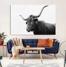 Texas Longhorn Wall Art Canvas Print – Framed Western Cow by MyGreatCanvas | Canvas Wall Art Prints | Photo Prints & Wall Decor