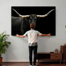 Longhorn Cattle Wall Art Canvas Print – Framed Texas Ranch by MyGreatCanvas | Canvas Wall Art Prints | Photo Prints & Wall Decor