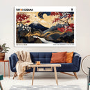 Modern Mount Fuji Wall Art Canvas Print – Framed Abstract
