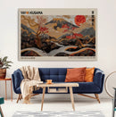 Modern Japanese Wall Art Canvas Print – Framed Abstract