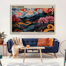 Modern Japanese Wall Art Canvas Print – Framed Contemporary