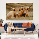Highland Cow Wall Art Canvas Print – Framed Rustic Animal by MyGreatCanvas | Canvas Wall Art Prints | Photo Prints & Wall Decor