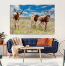 Texas Longhorn Wall Art Canvas Print – Framed Western Decor by MyGreatCanvas | Canvas Wall Art Prints | Photo Prints & Wall Decor