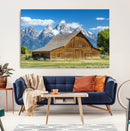 Mountain Barn Scene Wall Art Canvas Print – Framed Rustic by MyGreatCanvas | Canvas Wall Art Prints | Photo Prints & Wall Decor