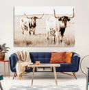 Rustic Cow Scene Wall Art Canvas Print – Framed Farmhouse by MyGreatCanvas | Canvas Wall Art Prints | Photo Prints & Wall Decor
