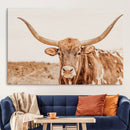 Longhorn Bull Decor Wall Art Canvas Print, Framed Western by MyGreatCanvas | Canvas Wall Art Prints | Photo Prints & Wall Decor