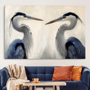 Blue Heron Pair Wall Art Canvas Print, Framed Coastal Bird by MyGreatCanvas | Canvas Wall Art Prints | Photo Prints & Wall Decor