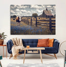 Texas Longhorn Canvas Wall Art Print – Framed Rustic Barn by MyGreatCanvas | Canvas Wall Art Prints | Photo Prints & Wall Decor