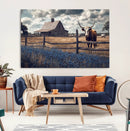 Texas Longhorn Wall Art Canvas Print – Framed Rustic Barn by MyGreatCanvas | Canvas Wall Art Prints | Photo Prints & Wall Decor