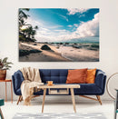 Tropical Beach Wall Art Canvas Print – Framed Ocean Waves by MyGreatCanvas | Canvas Wall Art Prints | Photo Prints & Wall Decor