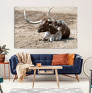Texas Longhorn Wall Art Canvas Print – Framed Country Art by MyGreatCanvas | Canvas Wall Art Prints | Photo Prints & Wall Decor
