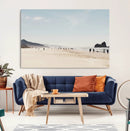 Minimalist Beach Wall Art Canvas Print – Framed Coastal