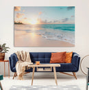 Beach Sunset Wall Art Canvas Print – Framed Ocean Waves by MyGreatCanvas | Canvas Wall Art Prints | Photo Prints & Wall Decor